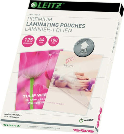 Pouches ILam - A4 - 216x303 mm - 2x125 micron - Leitz - conf. 100 pezzi Cancelleria e prodotti per ufficio/Elettronica per ufficio/Accessori/Pouches per plastificatrici Eurocartuccia - Pavullo, Commerciovirtuoso.it