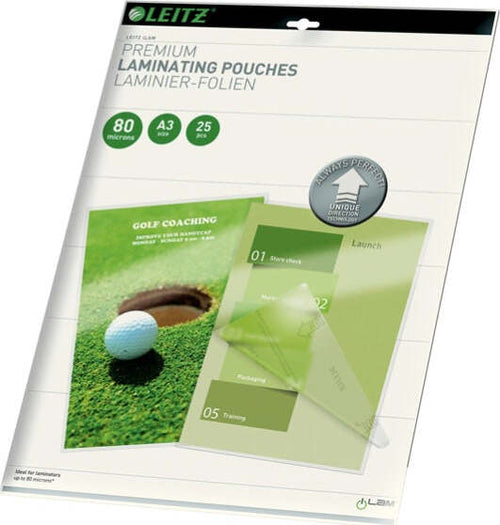 Pouches iLAM UDT - plastificazione a caldo - A3 - 303 x 426 mm - 2 x 80 micron - Leitz - scatola 25 pezzi Cancelleria e prodotti per ufficio/Elettronica per ufficio/Accessori/Pouches per plastificatrici Eurocartuccia - Pavullo, Commerciovirtuoso.it