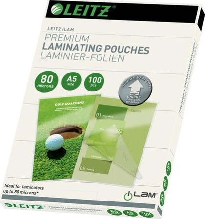 Pouches iLAM UDT - plastificazione a caldo - A5 - 154 x 216 mm - 2 x 80 micron - Leitz - scatola 100 pezzi Cancelleria e prodotti per ufficio/Elettronica per ufficio/Accessori/Pouches per plastificatrici Eurocartuccia - Pavullo, Commerciovirtuoso.it