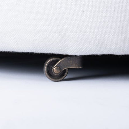 Pouf Contenitore Royal Storage Box Snow White/Metal Wheels