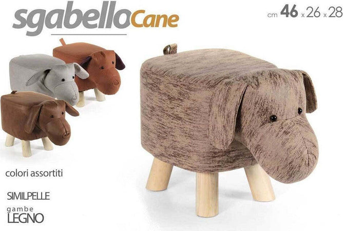 Pouf Contenitore A Forma Di Animale - Poggiapiedi Imbottito Con Gambe In Legno | Porta Fino A 100kg - Foto 2