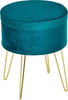 Pouf-Contenitore-2-in-1-con-Funzione-Sgabello-e-Tavolino-in-Legno-e-Velluto-Verde-negozio-portaoggetti-,-Metallo-con-Finitura-Oro,-36x36x45cm-F838-033A