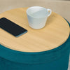 Pouf-Contenitore-2-in-1-con-Funzione-Sgabello-e-Tavolino-in-Legno-e-Velluto-Verde-negozio-portaoggetti-,-Metallo-con-Finitura-Oro,-36x36x45cm-F838-033A