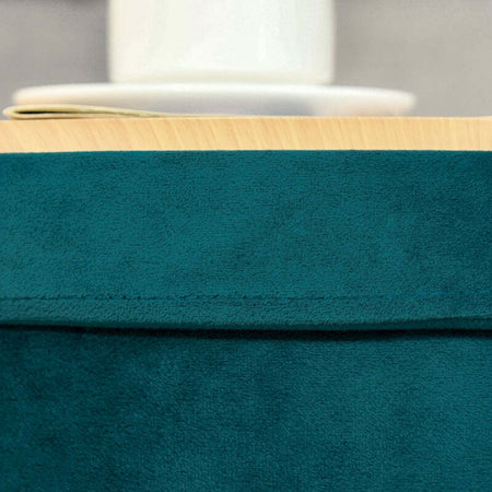 Pouf-Contenitore-2-in-1-con-Funzione-Sgabello-e-Tavolino-in-Legno-e-Velluto-Verde-negozio-portaoggetti-,-Metallo-con-Finitura-Oro,-36x36x45cm-F838-033A