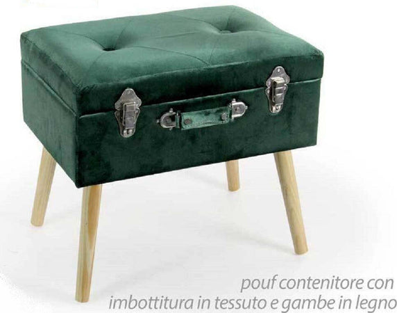 Pouf Contenitore Baule Poggiapiedi Sgabello Pouff Velluto Verde 50x35x46cm 756801 Casa e cucina/Organizzazione interni/Contenitori ceste e cestini/Scatole e bauli/Bauli Trade Shop italia - Napoli, Commerciovirtuoso.it
