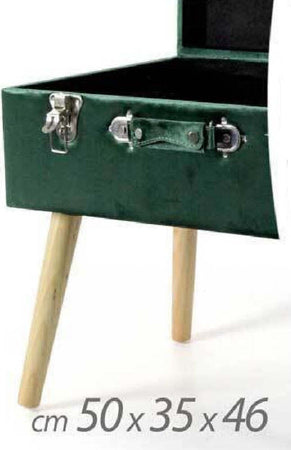Pouf Contenitore Baule Poggiapiedi Sgabello Pouff Velluto Verde 50x35x46cm 756801 Casa e cucina/Organizzazione interni/Contenitori ceste e cestini/Scatole e bauli/Bauli Trade Shop italia - Napoli, Commerciovirtuoso.it