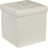 Pouf Contenitore Ecopelle Cubo Pieghevole 35x35x35 Cm Beige 4 Punti Trapuntato Casa, arredamento e bricolage > Arredamento > Pouf Trade Shop italia - Napoli, Commerciovirtuoso.it