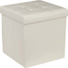 Pouf Contenitore Ecopelle Cubo Pieghevole 35x35x35 Cm Beige 4 Punti Trapuntato Casa, arredamento e bricolage > Arredamento > Pouf Trade Shop italia - Napoli, Commerciovirtuoso.it