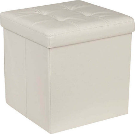 Pouf Contenitore Ecopelle Cubo Pieghevole 35x35x35 Cm Beige 4 Punti Trapuntato Casa, arredamento e bricolage > Arredamento > Pouf Trade Shop italia - Napoli, Commerciovirtuoso.it