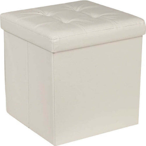 Pouf Contenitore Ecopelle Cubo Pieghevole 35x35x35 Cm Beige 4 Punti Trapuntato Casa, arredamento e bricolage > Arredamento > Pouf Trade Shop italia - Napoli, Commerciovirtuoso.it