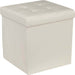 Pouf Contenitore Ecopelle Cubo Pieghevole 35x35x35 Cm Beige 4 Punti Trapuntato Casa, arredamento e bricolage > Arredamento > Pouf Trade Shop italia - Napoli, Commerciovirtuoso.it