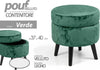Pouf Contenitore Poggiapiedi Sgabello Pouff Velluto Legno Verde 40x37cm 801709 Casa e cucina/Organizzazione interni/Contenitori ceste e cestini/Scatole e bauli/Bauli Trade Shop italia - Napoli, Commerciovirtuoso.it