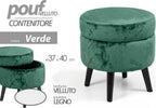 Pouf Contenitore Poggiapiedi Sgabello Pouff Velluto Legno Verde 40x37cm 801709 Casa e cucina/Organizzazione interni/Contenitori ceste e cestini/Scatole e bauli/Bauli Trade Shop italia - Napoli, Commerciovirtuoso.it