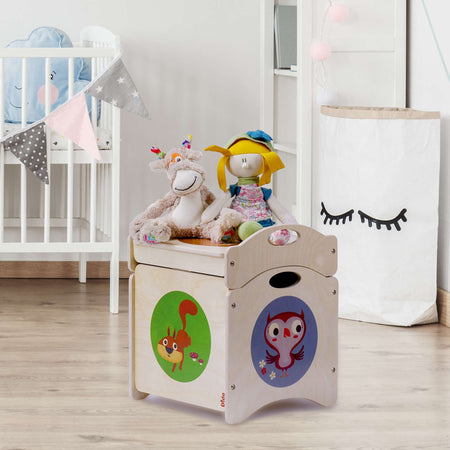 Pouf Imbottito Per Bambini XL - Sacchetto Pieghevole In Velluto Per Riordinare Giocattoli E Peluche, Comodo E Morbido - Foto 3