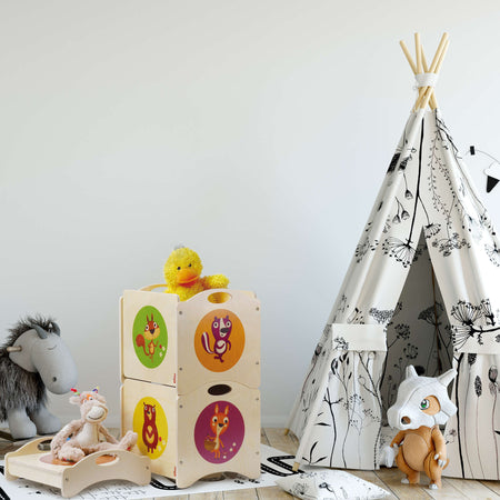 Pouf in Legno per Bambini - I Troncotti Dida