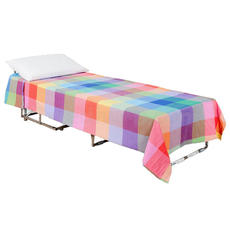 Pouf letto trasformabile "Mercurio" pieghevole con materasso "Made in Italy"