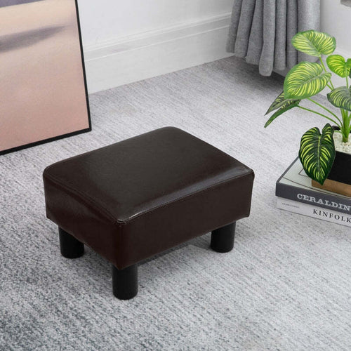 Pouf-Poggiapiedi-Imbottito,-Rettangolare-e-in-Finta-Pelle,-40x30x24-cm,-Marrone-sgabello-ufficio-negozio-soggiorno-camera-F833-666V71A