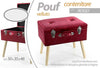 Pouf Pouff Contenitore H46x50x35cm Tessuto Rosso Imbottito Piedi In Legno 756795 Casa e cucina/Organizzazione interni/Contenitori ceste e cestini/Scatole e bauli/Bauli Trade Shop italia - Napoli, Commerciovirtuoso.it