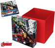 POUF PUFF BOX CONTENITORE PORTA GIOCHI AVENGERS SUPEREROI MARVEL 30X30X30CM  Trade Shop italia - Napoli, Commerciovirtuoso.it