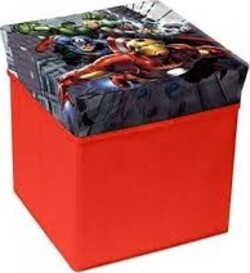 POUF PUFF BOX CONTENITORE PORTA GIOCHI AVENGERS SUPEREROI MARVEL 30X30X30CM  Trade Shop italia - Napoli, Commerciovirtuoso.it