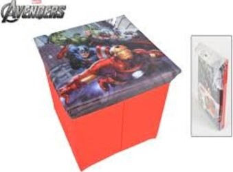 POUF PUFF BOX CONTENITORE PORTA GIOCHI AVENGERS SUPEREROI MARVEL 30X30X30CM  Trade Shop italia - Napoli, Commerciovirtuoso.it