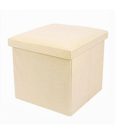 Pouf Puff Contenitore Imbottito Portaoggetti Salvaspazio Seduta 38x38x35cm 79420