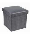 Pouf Puff Contenitore Imbottito Portaoggetti Salvaspazio Seduta 38x38x35cm 79420