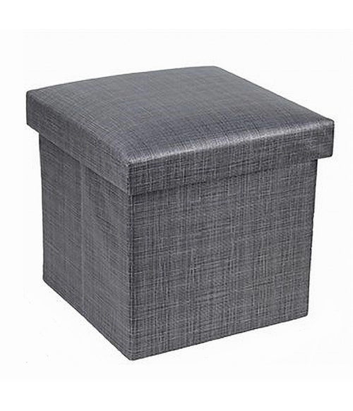 Pouf Puff Contenitore Imbottito Portaoggetti Salvaspazio Seduta 38x38x35cm 79420