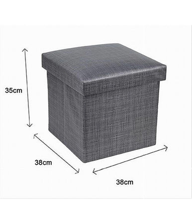 Pouf Puff Contenitore Imbottito Portaoggetti Salvaspazio Seduta 38x38x35cm 79420