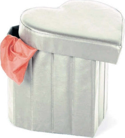 POUF SCATOLA PORTAOGGETTI PUFF POGGIAPIEDI A FORMA DI CUORE IN ECOPELLE COLORE Casa e cucina/Arredamento/Camera da letto/Bauli Trade Shop italia - Napoli, Commerciovirtuoso.it