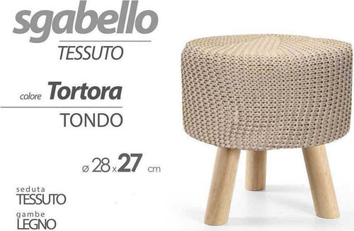 Pouf Sgabello Poggiapiedi Gambe In Legno Tessuto Tortora 28x27 Cm Tondo 827716 Casa e cucina/Organizzazione interni/Contenitori ceste e cestini/Scatole e bauli/Bauli Trade Shop italia - Napoli, Commerciovirtuoso.it