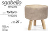 Pouf-Sgabello-Poggiapiedi-Gambe-In-Legno-Tessuto-Tortora-28x27-Cm-Tondo-827716