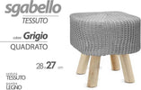 Pouf Sgabello Poggiapiedi Quadrato Gambe In Legno Tessuto Grigio 27x28cm 827723 Casa e cucina/Organizzazione interni/Contenitori ceste e cestini/Scatole e bauli/Bauli Trade Shop italia - Napoli, Commerciovirtuoso.it