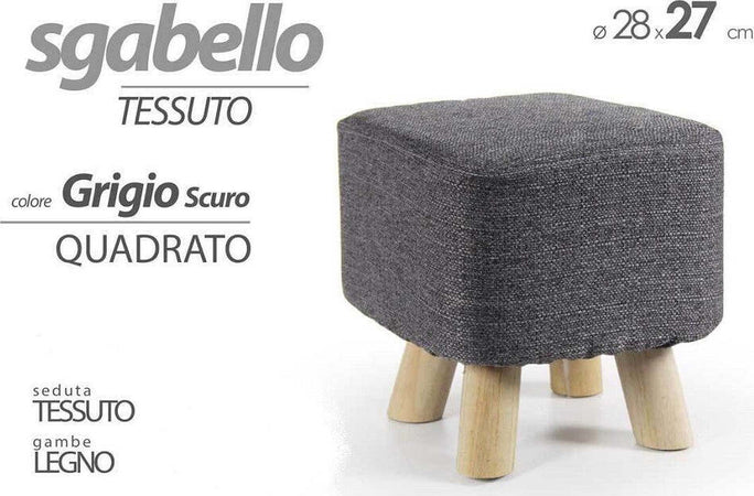 Pouf Sgabello Poggiapiedi Quadrato Piedi Legno Tessuto Grigio Scuro 27x28cm 790256 Casa e cucina/Organizzazione interni/Contenitori ceste e cestini/Scatole e bauli/Bauli Trade Shop italia - Napoli, Commerciovirtuoso.it