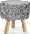 Pouf Sgabello Poggiapiedi Tondo Pouff Piedi Legno Tessuto Grigio 28x27cm 827730 Casa e cucina/Organizzazione interni/Contenitori ceste e cestini/Scatole e bauli/Bauli Trade Shop italia - Napoli, Commerciovirtuoso.it