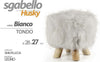 Pouf Sgabello Similpelliccia Husky Bianco Tondo Gambe Legno 28x27 Cm Poggiapiedi Casa, arredamento e bricolage > Arredamento > Pouf Trade Shop italia - Napoli, Commerciovirtuoso.it