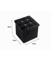 Pouff Puff Pouf Contenitore Imbottito Portaoggetti Nero Strass 30x30x30 Cm 79433