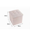 Pouff Puff Pouf Contenitore Imbottito Portaoggetti Seduta Beige 38x38x35cm 79423
