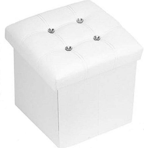 Pouff Puff Pouf Contenitore Imbottito Portaoggetti Seduta Bianco 79434 30x30x30cm Casa, arredamento e bricolage > Arredamento > Pouf Trade Shop italia - Napoli, Commerciovirtuoso.it