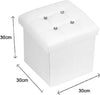 Pouff Puff Pouf Contenitore Imbottito Portaoggetti Seduta Bianco 79434 30x30x30cm Casa, arredamento e bricolage > Arredamento > Pouf Trade Shop italia - Napoli, Commerciovirtuoso.it