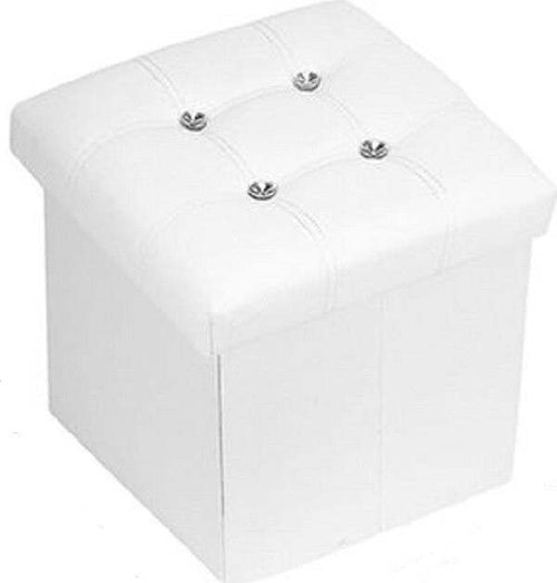 Pouff Puff Pouf Contenitore Imbottito Portaoggetti Seduta Bianco 79436 38x38x35cm Casa, arredamento e bricolage > Arredamento > Pouf Trade Shop italia - Napoli, Commerciovirtuoso.it