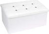 Pouff Puff Pouf Contenitore Imbottito Portaoggetti Seduta Bianco 79438 76x38x35cm Casa, arredamento e bricolage > Arredamento > Pouf Trade Shop italia - Napoli, Commerciovirtuoso.it