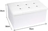 Pouff Puff Pouf Contenitore Imbottito Portaoggetti Seduta Bianco 79438 76x38x35cm Casa, arredamento e bricolage > Arredamento > Pouf Trade Shop italia - Napoli, Commerciovirtuoso.it