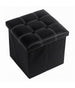 Pouff Puff Pouf Contenitore Imbottito Portaoggetti Seduta Nero 30x30x30 Cm 79427