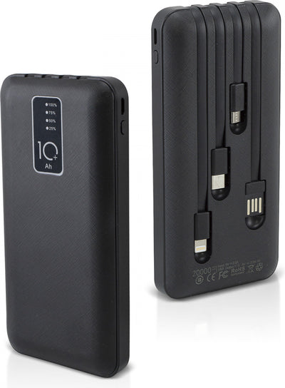 Power Bank 20000mah Caricabatterie Portatile Veloce Con 4 Cavi Usb Carica Rapida Powerbank Trade Shop italia - Napoli, Commerciovirtuoso.it