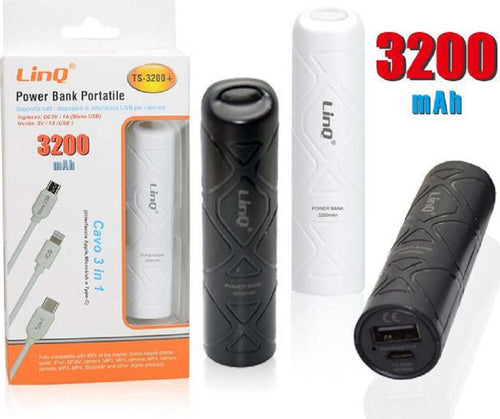 Power Bank Batteria Esterna Portatile Ricaricabile 3200mah Con Cavo 3in1 Ts-3200+ Elettronica/Cellulari e accessori/Accessori/Caricabatterie/Caricabatterie portatile Trade Shop italia - Napoli, Commerciovirtuoso.it
