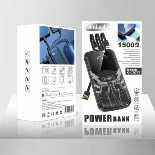 Power Bank Portatile A 4 Cavi Con Chip Intelligente 15000mah Q-cd777 Con Torcia Fai da te/Sicurezza e protezione/Torce/Torce elettriche portatili (standard) Trade Shop italia - Napoli, Commerciovirtuoso.it