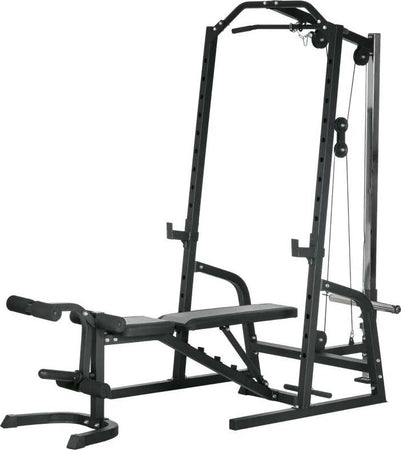 Power-Tower-Multifunzione-con-Panca-per-Addominali-e-Porta-Bilanciere-Regolabile,-Nero-ZV6A91-294V00BKZV6