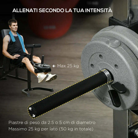 Power-Tower-Multifunzione-con-Panca-per-Addominali-e-Porta-Bilanciere-Regolabile,-Nero-ZV6A91-294V00BKZV6