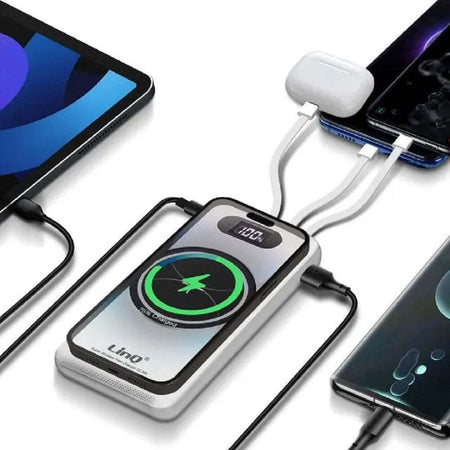 Powerbank Da 15000 Mah Con Ricarica Wireless Rapida Usb / Usb-c Con Cavi Tt15808 Elettronica/Cellulari e accessori/Accessori/Caricabatterie/Caricabatterie portatile Trade Shop italia - Napoli, Commerciovirtuoso.it